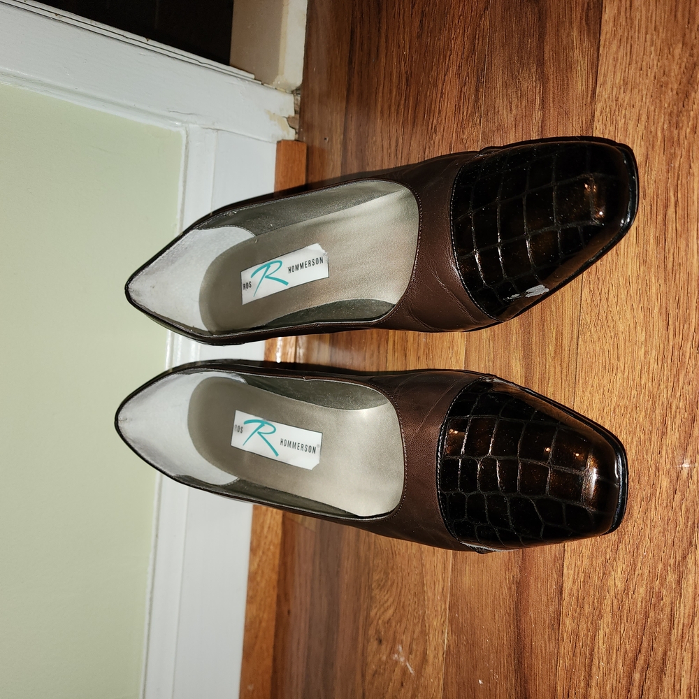Brown and Black Women's Shoes